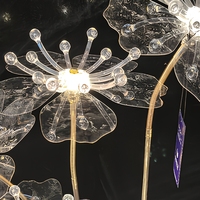 Nouvelles lampes de chemin en fer forgé à thème mariage blanc chaud, fleurs acryliques lumineuses pour centres de table, lampes de sol décoratives pour lieux événementiels