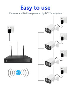CCTV Wifi Camera Home an ninh HD 1080P 4CH không dây an ninh Hệ thống camera H.265 + tuya cuộc sống thông minh App plug and play - Product Image 3