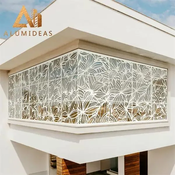 Paneles cortados con láser para exteriores de pared cortina decorativa tallada con diseño personalizado especial