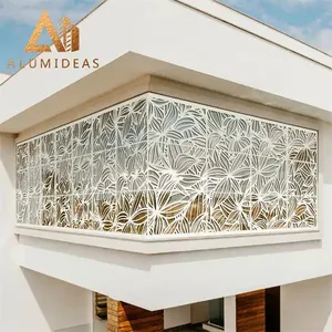Spezielles kundenspezifisches Design geschnitzte dekorative Fassade Vorhang Wand im Freien mit Laser geschnittene Paneele