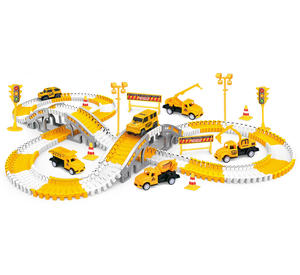 Jouets de piste en plastique flexible, assemblage DIY, voitures électriques sur piste, <span class=keywords><strong>mini</strong></span>-trains, ensembles de pistes, jeux éducatifs, jouets pour garçons, cadeau - Product Image 1
