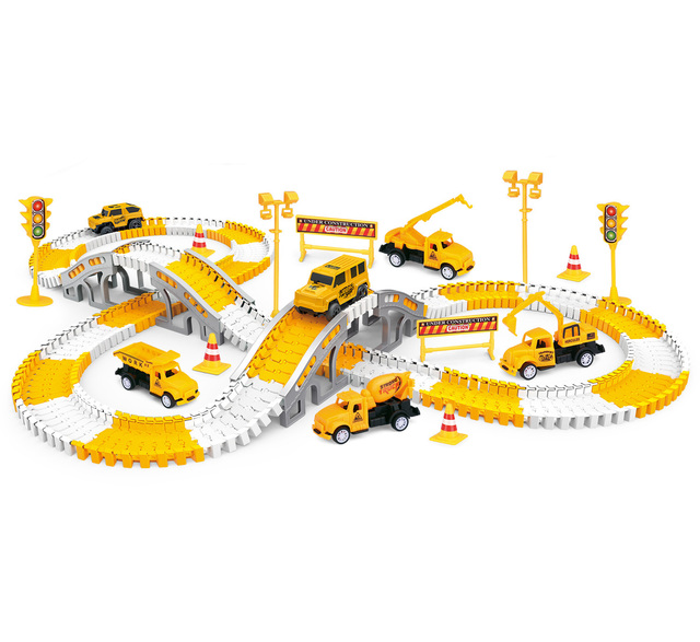 Track Toys DIY Assembly Plastic Flexible Track Electric Track Toy Car Mini Train Track Sets Game Educational Toys Boy's Toy Gift