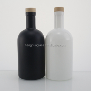 <span class=keywords><strong>700ml</strong></span> 750ml rỗng vòng Matte thủy tinh màu đen chai dầu ô liu màu trắng Thêm Virgin dầu ô liu chai thủy tinh <span class=keywords><strong>container</strong></span> với nút chai - Product Image 1