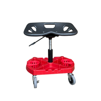 Tabouret roulant pneumatique réglable en hauteur, capacité 300 lb, siège de mécanicien robuste avec plateau de rangement pour réparation automobile