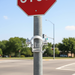 Aluminum Plate Traffic <b>Signs</b> Mounting Clamp - Product Image 3