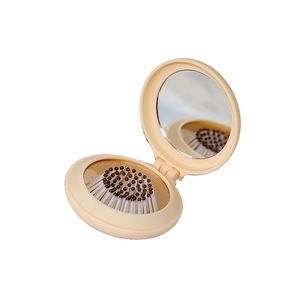 Nhựa Gấp Túi Phim Hoạt Hình Gấu Bàn Chải Tóc Lược Với Trang Điểm Gương Mini Có Thể Gập Lại Dễ Thương Du Lịch Vòng Bàn Chải Tóc - Product Image 1