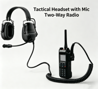 Casque de protection auditive sans fil étanche à réduction de bruit 85 dB avec transducteur dynamique pour utilisation en interphone unique en vol d'avion