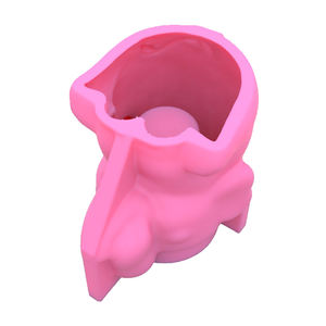 Moule en silicone pour pot <span class=keywords><strong>de</strong></span> fleurs en béton en forme d'éléphant amusant 3D portant une petite fille - Product Image 4
