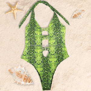 S690ชุดว่ายน้ำชิ้นเดียวบอดี้สูทพิมพ์ลายชุดว่ายน้ำนีออนสำหรับผู้หญิงในสไตล์เล็กๆชุดว่ายน้ำแฟชั่น - Product Image 1