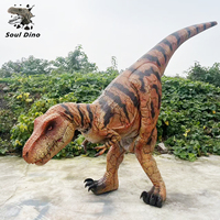 Costume de dinosaure robotisé réaliste T-Rex personnalisé, facile à manipuler, avec yeux automatiques qui clignotent, à vendre pour parcs d'aventure et expositions