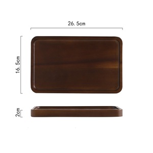 Nuevo producto Idea 2025 Plato de café y <span class=keywords><strong>té</strong></span> Plato de bambú para destete Platos de madera ecológicos - Product Image 5