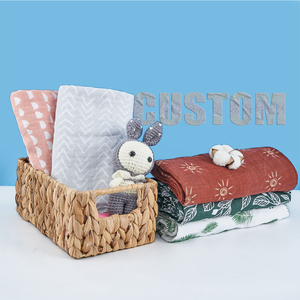 Petite quantité minimale de commande personnalisée bébé mousseline Swaddle Wraps 110*120cm <span class=keywords><strong>serviette</strong></span> de bain 100% coton nouveau-nés jette des couvertures - Product Image 1