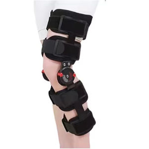 Attelle orthopédique articulée réglable pour jambe et genou, avec charnière métallique pour la rééducation de la mobilité articulaire - Product Image 2