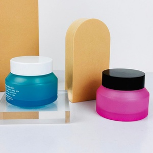 10g 20g 2oz 30 ml 50g 2 oz Luxury Face Cosmetic Lotion <b>Containers</b> Custom Empty Frosted Cosmetic Cream Glass Jar with Lids - Product Image 5