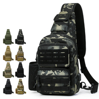 Sac de poitrine multifonctionnel pour sports de plein air, pochette tactique pour batterie externe, décontracté pour la randonnée, le camping et les voyages