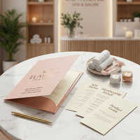 Elegante Carpeta de Presentación para Salón de Belleza y Spa, Personalizada, Formato A4, Paquete de Bienvenida para Membresía, Folleto de Cuidado de la Piel, Funda para Documentos