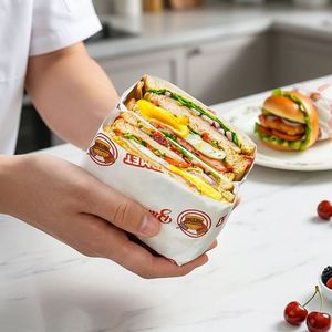 Custom Food Grade Food Wrapping <b>Paper</b> Biodegradable <b>Greaseproof</b> Waterproof Food Pad <b>Paper</b> Takeaway for Burger Fried Chicken - Product Image 6
