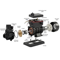 Pompa Booster Penambah Tekanan Air 0.5HP 370W PMZD-61 Kontrol Otomatis untuk Apartemen Tekanan Air Rendah Pompa Tekanan Listrik