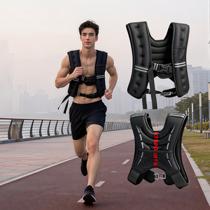 سترة تدريب محمولة من النيوبرين مثقلة بالفولاذ، متينة ومقاومة للماء، مع شريط عاكس وتصميم جيوب وأحزمة كتف سميكة - Product Image 1