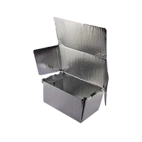 Boîte en carton étanche personnalisée en feuille d'aluminium dehors à l'intérieur de la boîte d'emballage d'aliments surgelés boîte d'expédition conteneur en carton isolé