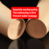 Gobelet en papier personnalisé Offre Spéciale biodégradable à double paroi emballage de café jetable avec couvercles papier artisanal papier ondulé boisson