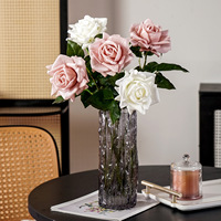 Fleurs artificielles en soie de rose de mai, effet toucher réel, hydratantes, pour salon, table à manger, hôtel, événements commerciaux