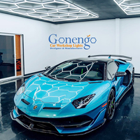 Fabricants vendant l'exposition Dimmable Garage voiture beauté réparation hexagone lumière LED voiture détaillant