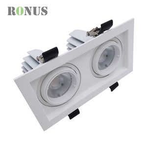 Twin 15W * 2 Encastré COB Grille <span class=keywords><strong>Rectangulaire</strong></span> <span class=keywords><strong>Spot</strong></span> Down Light Réglable LED Downlight - Product Image 6