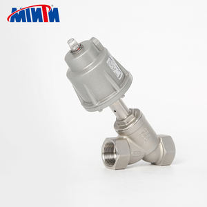 Válvula de Asiento Angular Accionada Neumáticamente, Válvula de Pistón con Actuador de Aluminio - Product Image 2