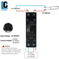 Relais à semi-conducteurs monophasé de contrôle cc de Type aléatoire SSR pour AC 10A/25A/40A/60A/80A/100A/120A Protection scellée de taille Miniature