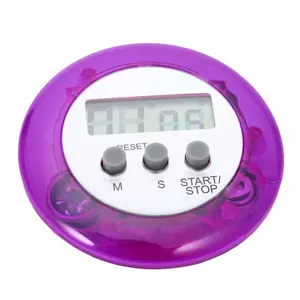 Cute Mini Digital Counter Rumah Dapur Round LCD Display Digital Memasak Countdown Timer Hitung Mundur Up Alarm