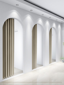 Rideau <span class=keywords><strong>de</strong></span> séparation télescopique sans perçage pour vestiaire et <span class=keywords><strong>magasin</strong></span> <span class=keywords><strong>de</strong></span> vêtements - Product Image 6
