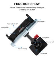 360 degrés Smartclamp 2 en 1 universel voiture tableau de bord pare-brise support de téléphone portable support de téléphone de voiture Flexible