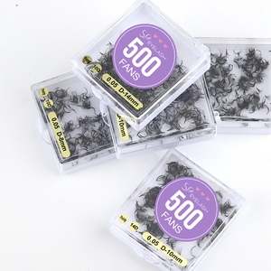 SP EYELASH Éventails Promade Ultra-Rapides Faits Main 3D-20D 0.05 0.07 Cils Éventails Pré-faits Base Pointue Volume Courbures C CC D DD En Vrac 1000 Éventails - Product Image 1