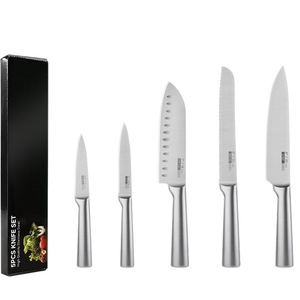 Stainless Steel Kitchen <b>Knife</b> Set 5 Piece 8-9.9 In Multi Purpose Chef Fruit <b>Bread</b> <b>Knife</b> Polished Blade - Product Image 5