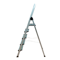 Leichte 5-Stufen Aluminium-Klappleiter mit Modernem Design, Erweiterte Rutschfeste Leiter für den Hausgebrauch, Maximale Belastung 150 kg