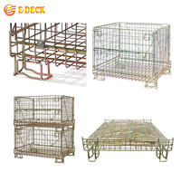 Conteneurs empilables en acier pour bouteilles de champagne, capacité de 800 kg, 4 niveaux, pliables