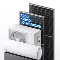 DTEC ADC09GW 24000 BTU Pompe à chaleur hybride solaire mini-split AC/DC, climatiseur 100% énergie solaire, installation DIY Plug-n-Cool pour
