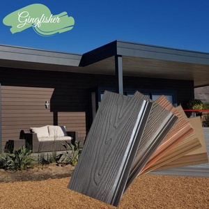 Ứng dụng ngoài trời đẹp Hội Đồng Quản trị và Batten dọc gỗ composite siding tấm Tường Ốp tùy chọn cho bên ngoài - Product Image 1