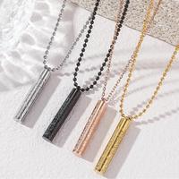 Colgante Cilíndrico de Acero Inoxidable con Ayatul Kursi, Joyería Islámica Árabe Musulmana, Collar de Moda, Regalos al por Mayor para el Eid