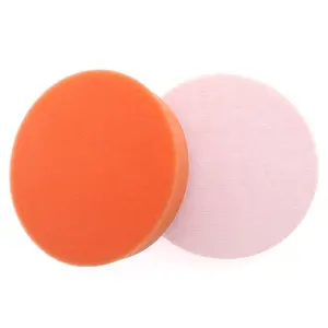 汽车浴室用5英寸125毫米抛光海绵垫橙色海绵摩擦橡胶泡沫抛光抛光垫