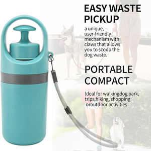 Portable Dog Merde Scooper No-<span class=keywords><strong>Touch</strong></span> Handheld <span class=keywords><strong>Doggy</strong></span> Merde Scooper Sanitaire Chiot Waste Picker avec Distributeur de Sacs - Product Image 6