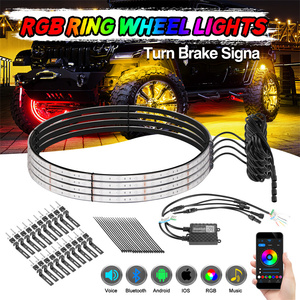 Accessoires pour <span class=keywords><strong>pneus</strong></span> Nova Auto App Control, feux de freinage à changement de couleur, clignotants Rgb, lumière de roue LED de 15,5 pouces - Product Image 6