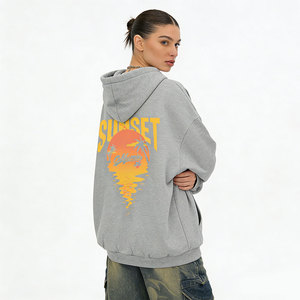 AMCLEVER <span class=keywords><strong>Felpa</strong></span> con <span class=keywords><strong>Zip</strong></span> Unisex in Misto Cotone 430g, Oversize Pesante, Pronta per la Spedizione - Product Image 3