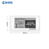Étiquette de rayon électronique ESL Zkong 2,13 pouces noir et blanc, étiquette de prix électronique pour zone de congélation