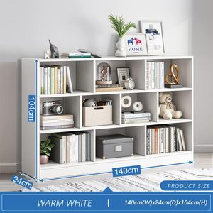 Tủ sách bằng gỗ Mở Kệ thấp Tủ sách bằng gỗ 3 tầng tầng thường vụ hiển thị tủ tổ chức với cơ sở - Product Image 4