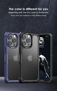 Coque de téléphone à texture fibre de carbone Combo Tpu + PC antichoc OEM pour <span class=keywords><strong>iPhone</strong></span> 15 Pro Max Cover - Product Image 6
