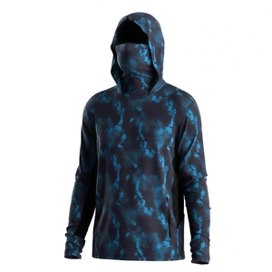 เสื้อตกปลาผู้ชายสั่งทำขายส่งจากผู้ผลิตชั้นนำ กันน้ำ ระบายอากาศได้ดี แขนยาว มีฮู้ดพร้อมหน้ากาก - Product Image 4