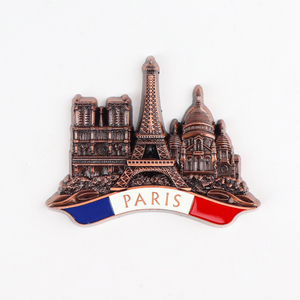 Factory <strong>Wholesale</strong> Custom Design Zinc Alloy France Paris Souvenir 3D Metal <strong>Fridge</strong> <strong>Magnet</strong> - Product Image 2
