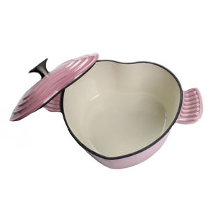Articles ménagers brillants <span class=keywords><strong>en</strong></span> forme de coeur rose ustensiles de cuisine personnalisés émail <span class=keywords><strong>fonte</strong></span> antiadhésive pots <span class=keywords><strong>en</strong></span> émail casserole pour la cuisine - Product Image 5